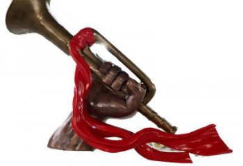 大型號角雕塑 創意黨建雕塑 仿真擺件