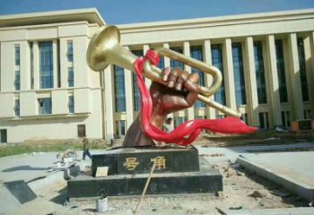 大型號角雕塑 門口創意雕塑 售樓處小品