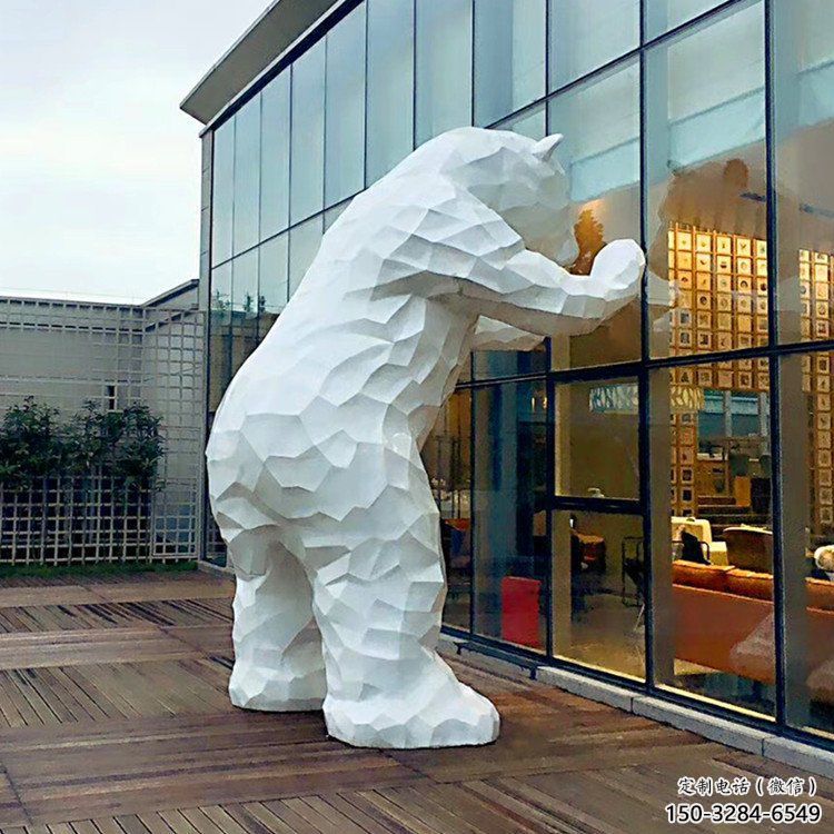 仿古黑熊雕塑 庭院彩繪雕塑 田間小品