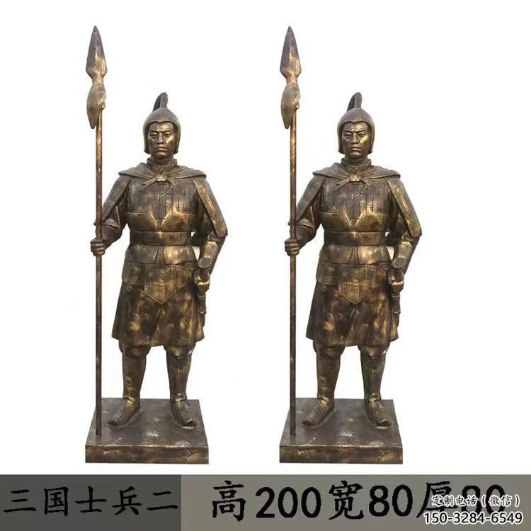 仿真武士雕塑 店門口園林雕塑 民俗小品