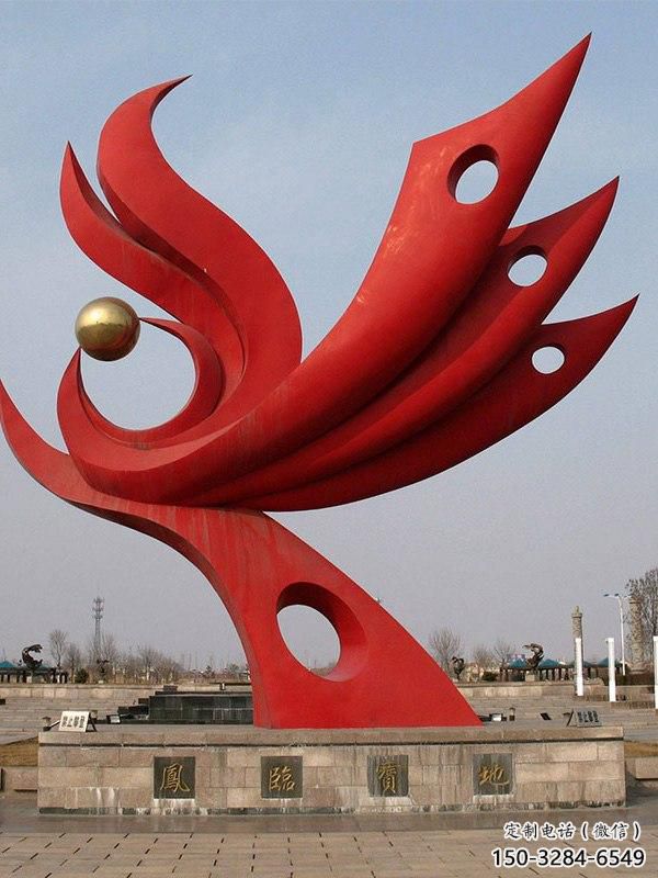 供應廣場鳳凰雕塑廠 公園仿真雕塑 抽象擺件