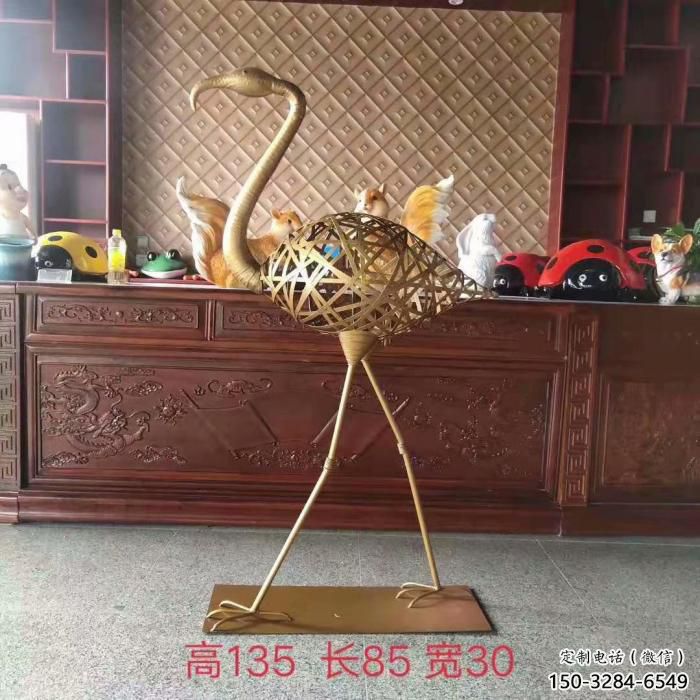 公園仙鶴雕塑生產商 酒店門口雕塑 彩繪擺件