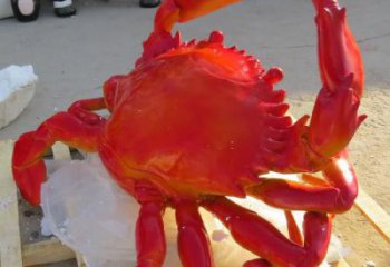 玻璃鋼仿真螃蟹雕塑 店門口園林雕塑 動(dòng)物小品