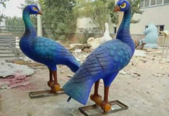 廣場(chǎng)孔雀銅雕塑 公園仿真雕塑 抽象擺件