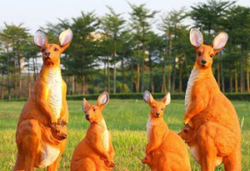 仿真玻璃鋼袋鼠雕塑 酒店公園雕塑 風(fēng)景區(qū)擺件