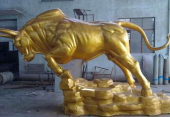 仿真開荒牛銅雕塑 店門口園林雕塑 動物小品