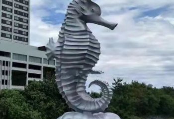不銹鋼海馬雕塑 大型城市雕塑 商業街擺件