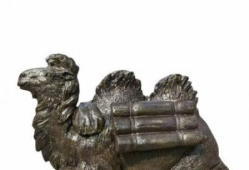 大型玻璃鋼駱駝雕塑廠家 商業街廣場雕塑 古銅色擺件