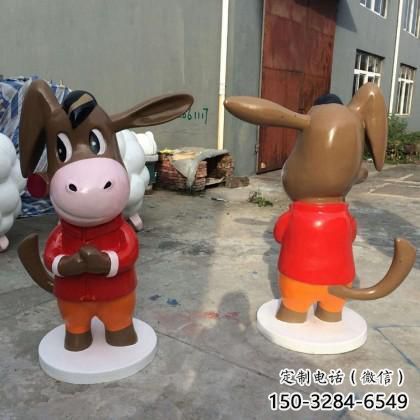 園林玻璃鋼老虎雕塑 城市廣場(chǎng)雕塑 步行街?jǐn)[件