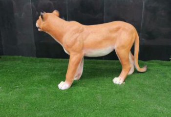 田間玻璃鋼豹子雕塑廠家 彩繪仿真雕塑 園林擺件