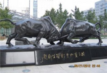 不銹鋼水牛雕塑，田間景觀小品，抽象幾何原理 (12)