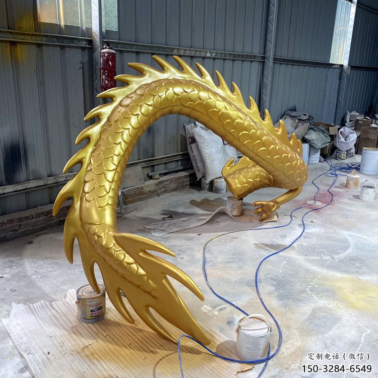 龍形銅雕塑，鑄銅工藝，大型動(dòng)物雕塑制造商 (3)