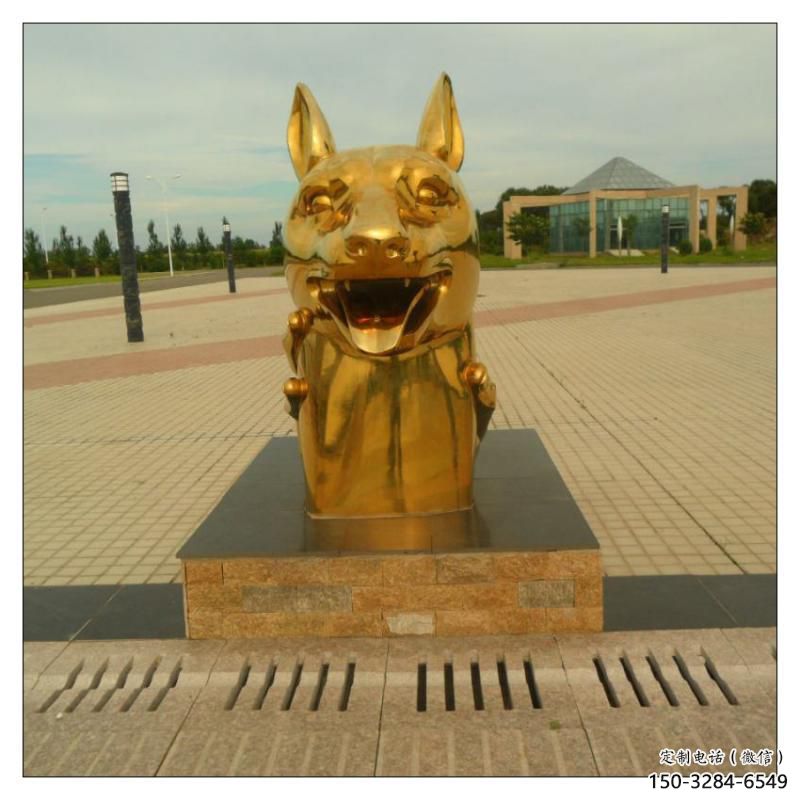 不銹鋼生肖雕塑，鍍鈦工藝，公園廣場戶外擺放 (4)