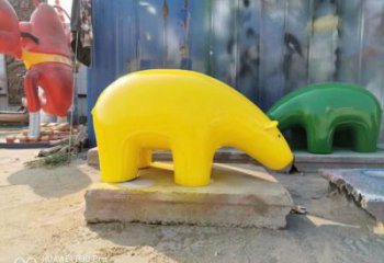 不銹鋼大熊雕塑，公園廣場(chǎng)雕塑，仿真彩繪工藝 (13)