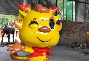 卡通龍形雕塑，抽象彩繪工藝，動漫動物擺件 (2)