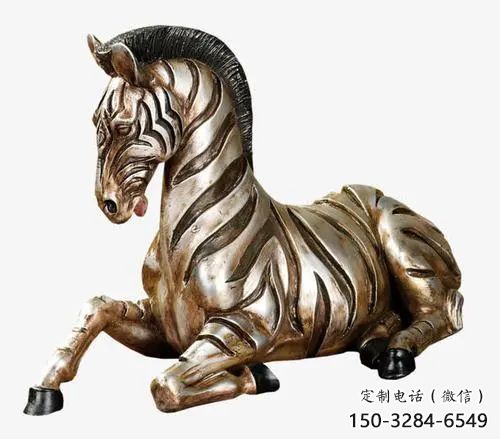 仿真斑馬雕塑 店門口園林雕塑 動物小品