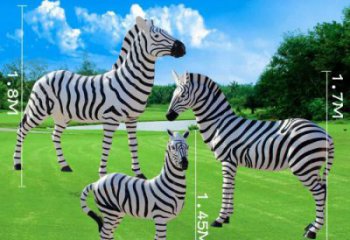 斑馬雕塑生產(chǎn)廠家，仿真彩繪工藝，公園廣場(chǎng)街頭小品