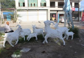 大型綿羊雕塑 步行街宣傳雕塑 仿真擺件