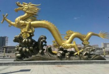 生產(chǎn)龍頭雕塑廠家，鑄銅動物雕塑，房地產(chǎn)售樓處擺件