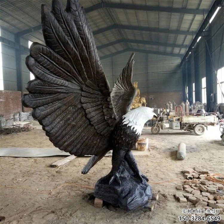 商場玻璃鋼老鷹雕塑 仿真動物雕塑 店門口小品