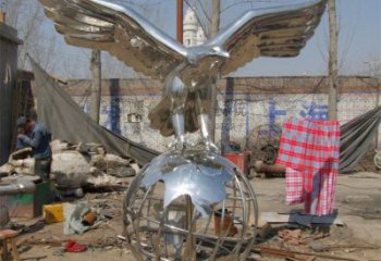 不銹鋼園林老鷹雕塑 風景區(qū)仿真雕塑 廣場小品