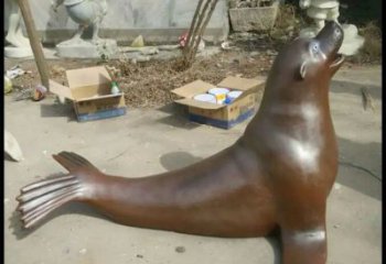 創意海豹雕塑 步行街店門口雕塑 影視劇小品