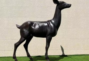 大型玻璃鋼麋鹿雕塑 商業街廣場雕塑 古銅色擺件