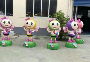 城市蜜蜂雕塑 風(fēng)景區(qū)彩繪雕塑 抽象擺件
