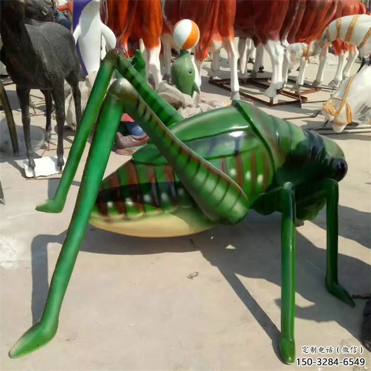 商業街蟈蟈雕塑廠家 售樓處雕塑 動物擺件