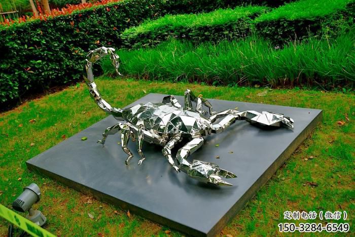 田間蝎子雕塑 彩繪仿真雕塑 園林擺件