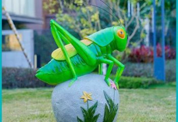 售樓處蟈蟈雕塑 商業(yè)街仿真雕塑 動物擺件