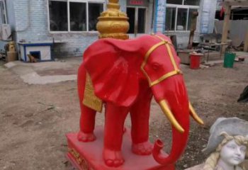 農(nóng)村小象雕塑，歐式主題，彩繪工藝