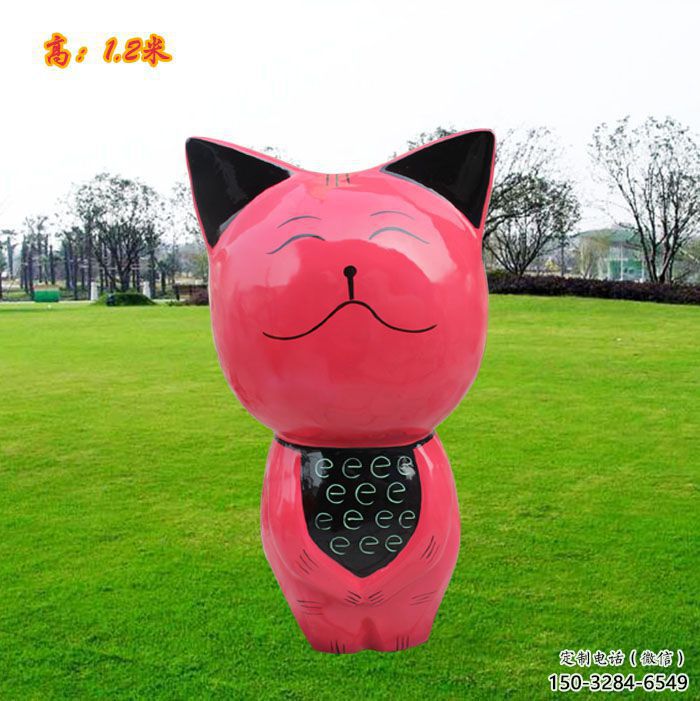 操場(chǎng)小貓雕塑，景觀題材，抽象工藝