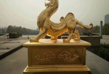 小區白虎雕塑，拉絲海洋雕塑，抽象效果