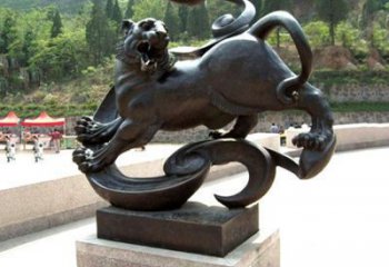 醫院白虎雕塑，仿古動漫雕塑，仿古擺件