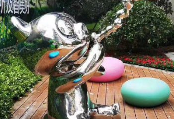 酒店貓咪雕塑，鍍金歐式雕塑，仿古擺件