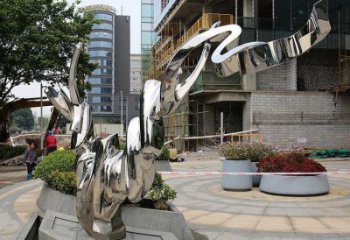 冷飲店貓咪雕塑，鍍銅海洋雕塑，鏡面工藝