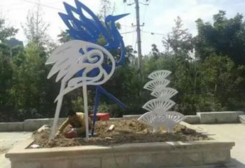 飯店白鷺雕塑，鍍金歐式雕塑，鍍金工藝