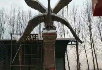 街道白鷺雕塑，鑄銅農耕雕塑，古銅效果