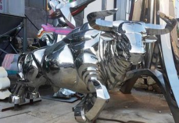 庭院犀牛雕塑，鍍金歐式雕塑，網(wǎng)格形式