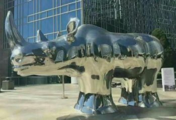 幼兒園犀牛雕塑，鐵藝文化雕塑，鑄造制作