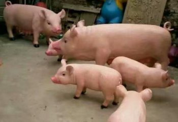 校園野豬雕塑，拉絲海洋雕塑，卡通主題