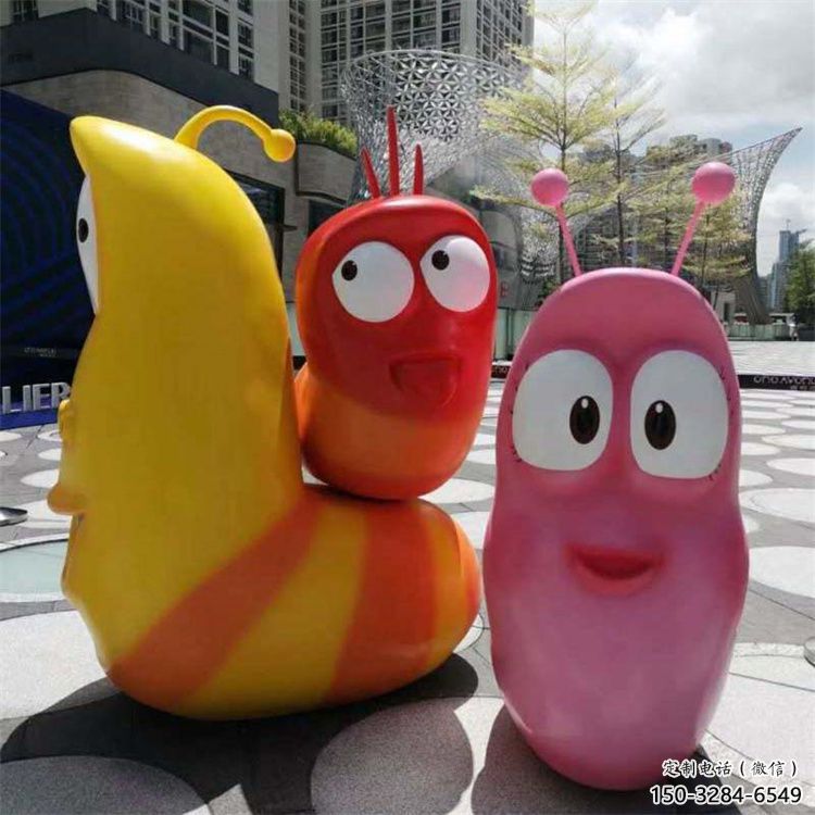 售樓部蟲子雕塑，噴砂發(fā)光雕塑，彩繪題材