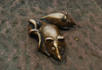 農村老鼠雕塑，鏤空海洋雕塑，抽象效果