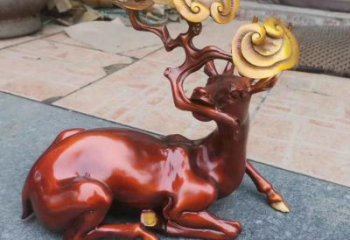 園林馴鹿雕塑，噴漆運動雕塑，網格形式