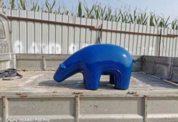 廣場狗熊雕塑，卡通水景雕塑，抽象效果