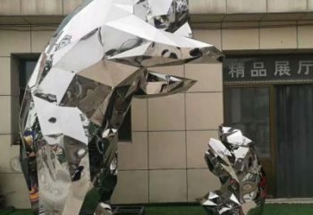 庭院狗熊雕塑，鍍金歐式雕塑，網(wǎng)格形式