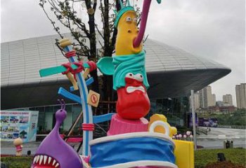 街道蟲子雕塑，鑄銅農耕雕塑，古銅效果