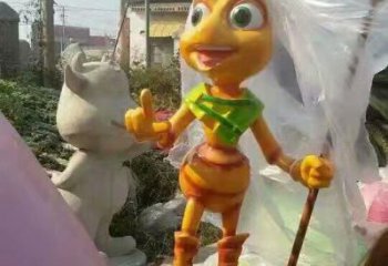 園林蟲子雕塑，噴漆運動雕塑，網格形式