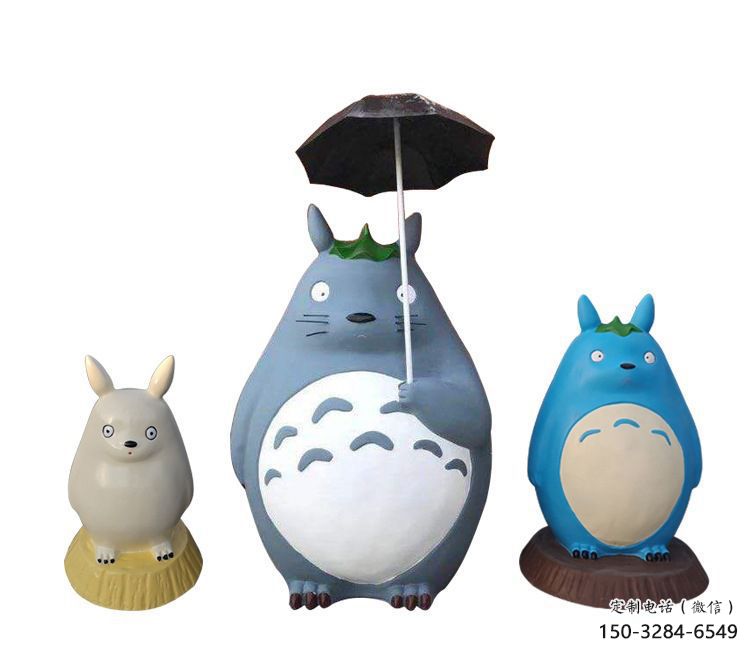 街道龍貓雕塑，鑄銅農(nóng)耕雕塑，古銅效果